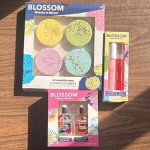 NEW Bundle of Blossom Shower Steamers Lip Gloss Oil Face Oil Eye Serum